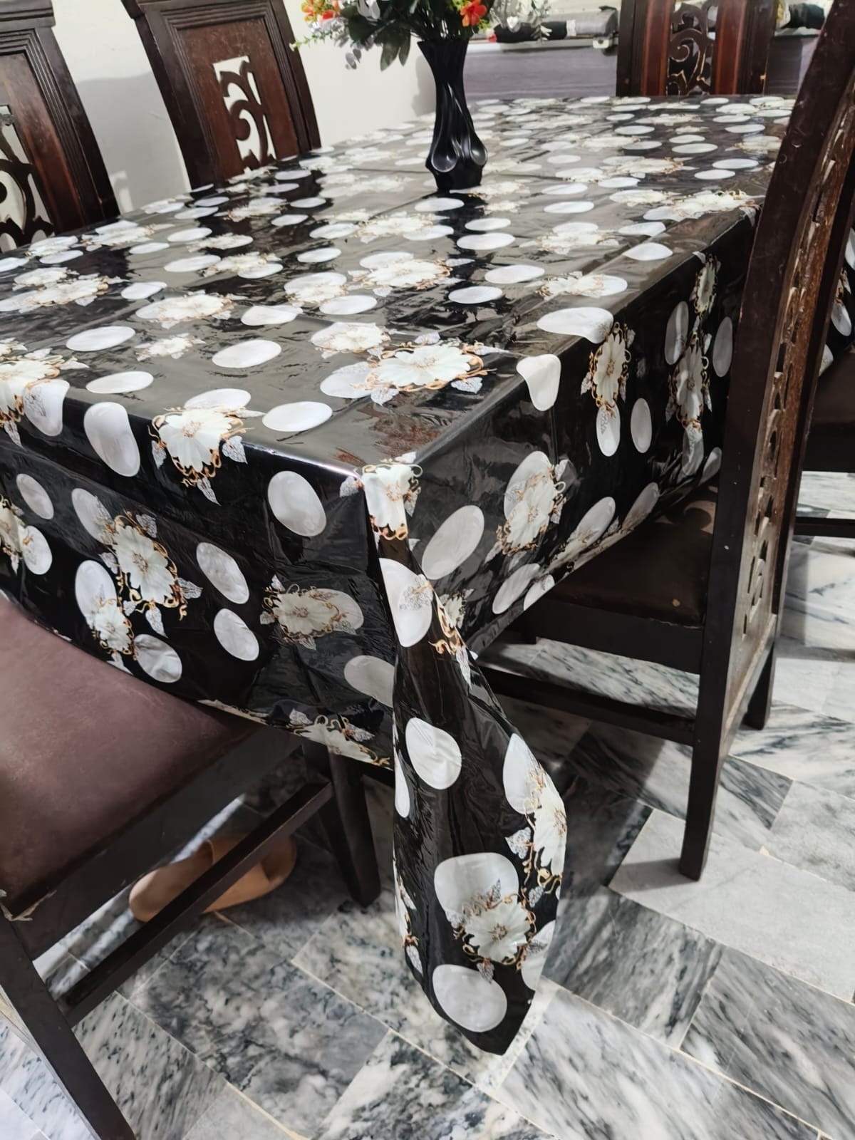 6 seater Premium Floral Table Cover HZ BEDDING