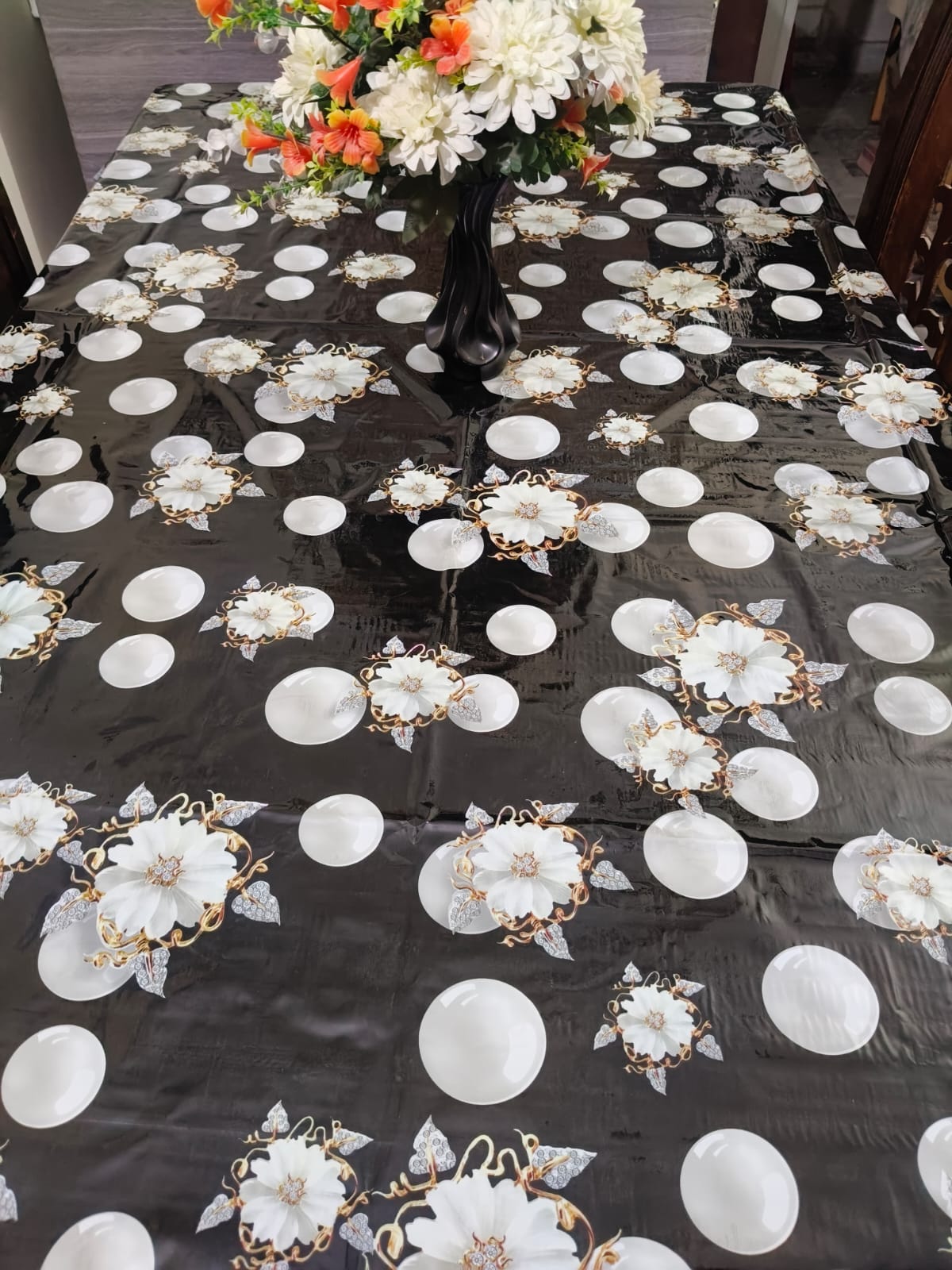 6 seater Premium Floral Table Cover HZ BEDDING