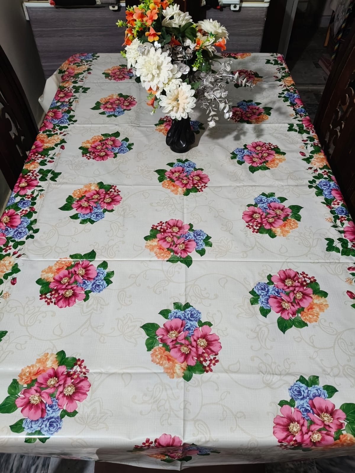 6 seater Premium Floral Table Cover HZ BEDDING