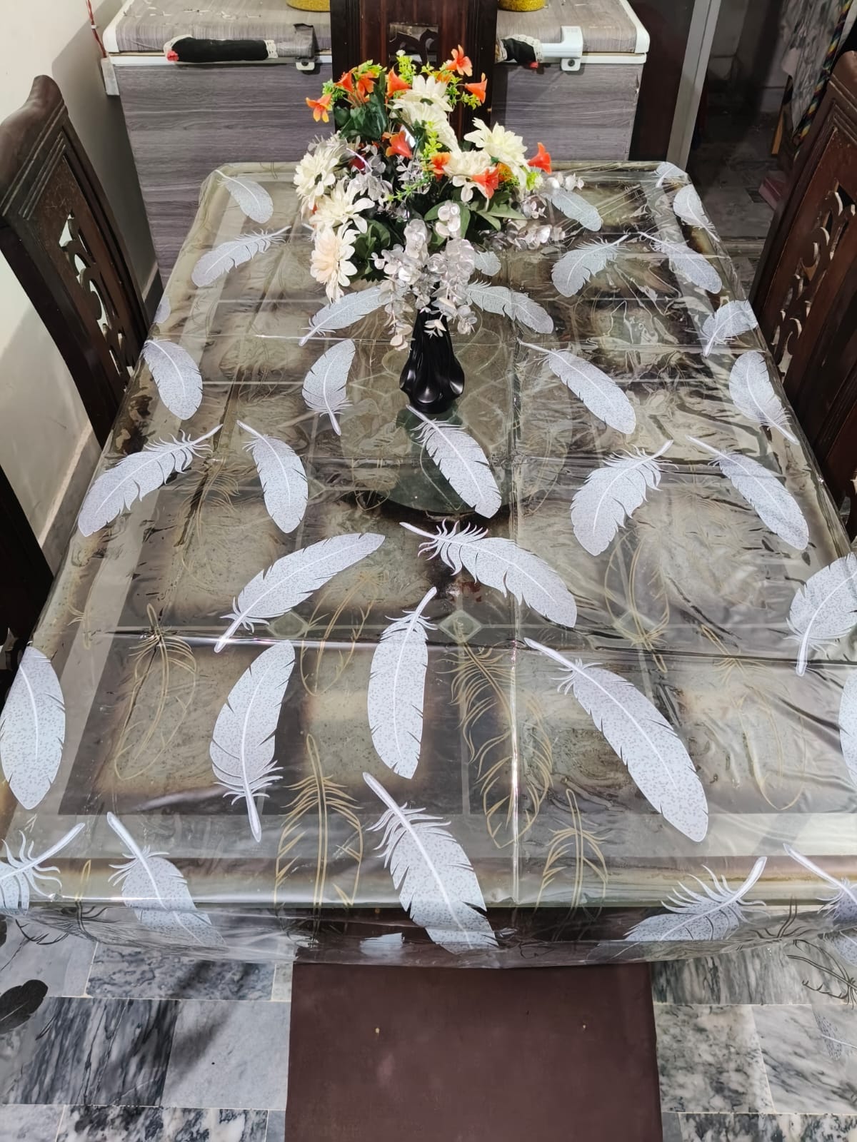6 seater Premium Floral Table Cover HZ BEDDING