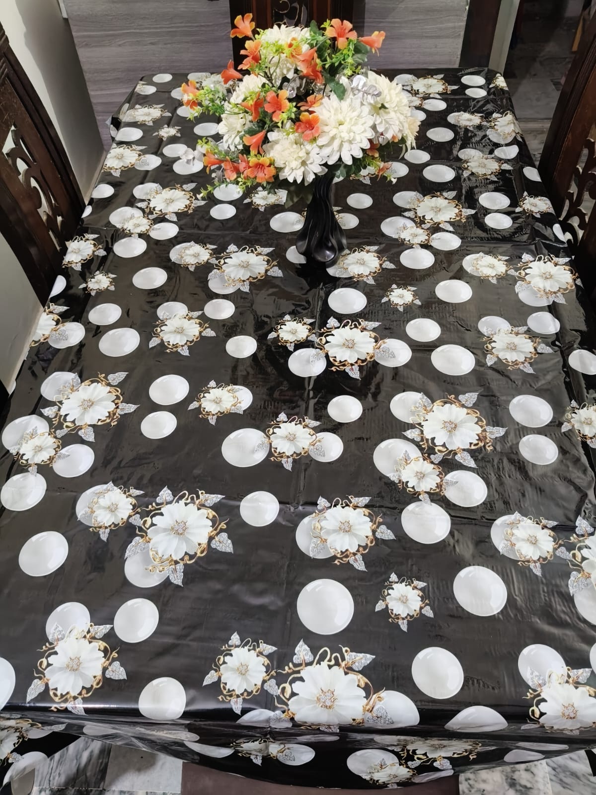 6 seater Premium Floral Table Cover HZ BEDDING