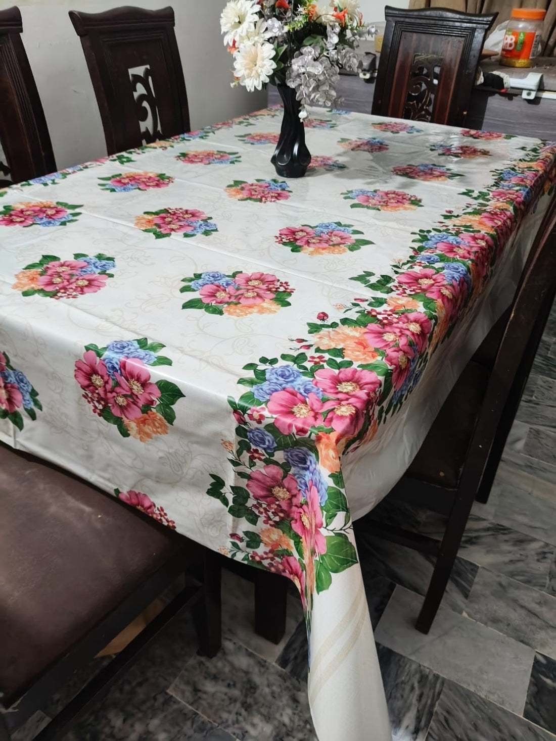 6 seater Premium Floral Table Cover HZ BEDDING