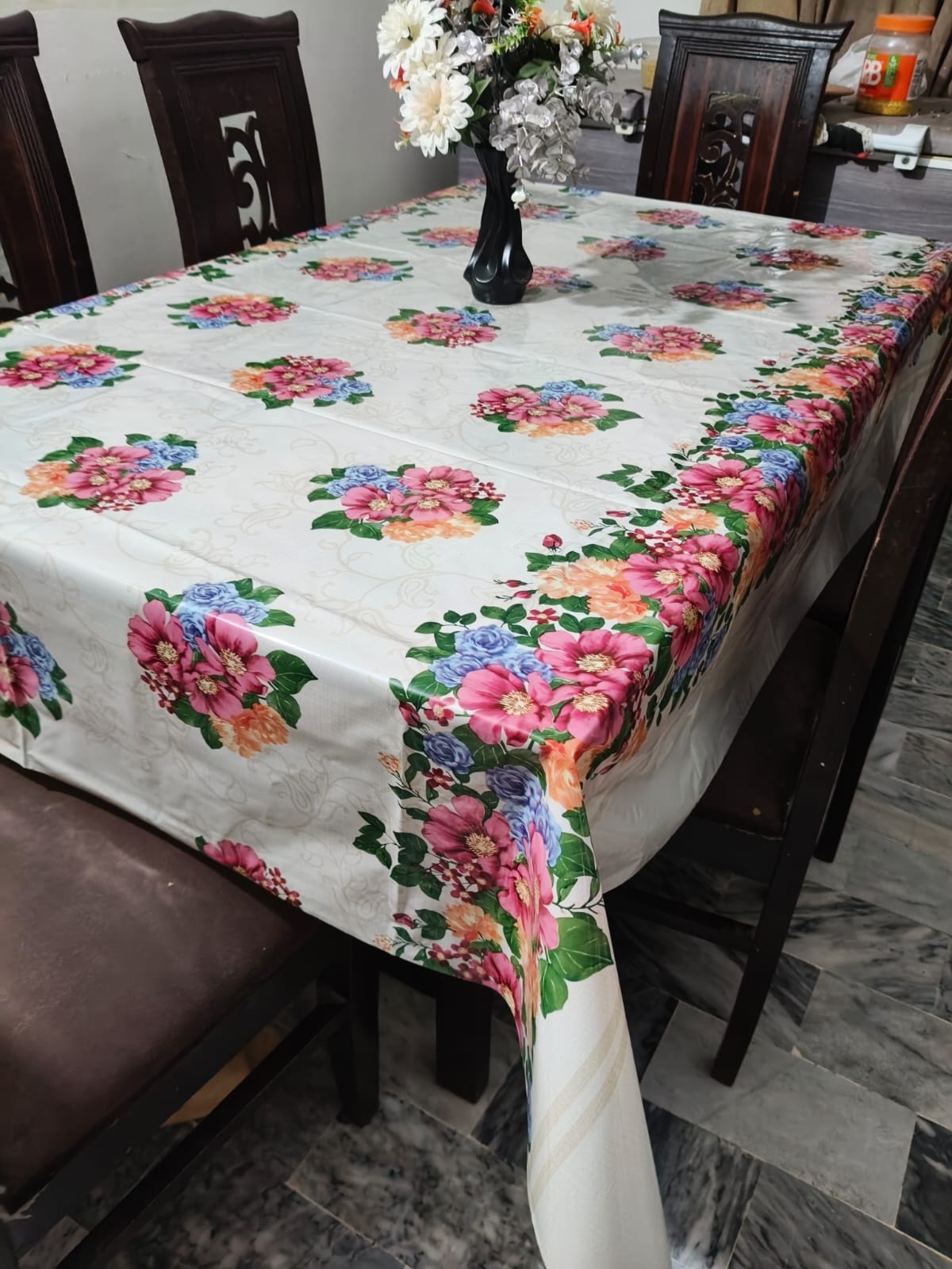 6 seater Premium Floral Table Cover HZ BEDDING