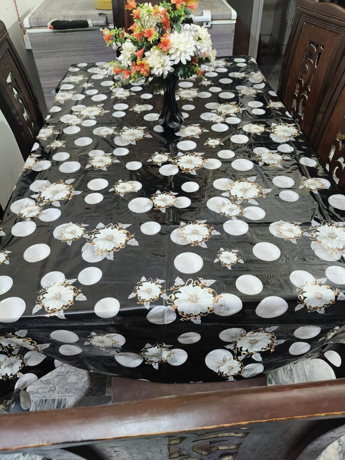 6 seater Premium Floral Table Cover HZ BEDDING
