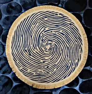 Round Placemat Table Non-Slip Jute Mats for Dining Table Decoration Accessories Kitchen Placemats Coffee Coasters Party Dinner 15x15 inh