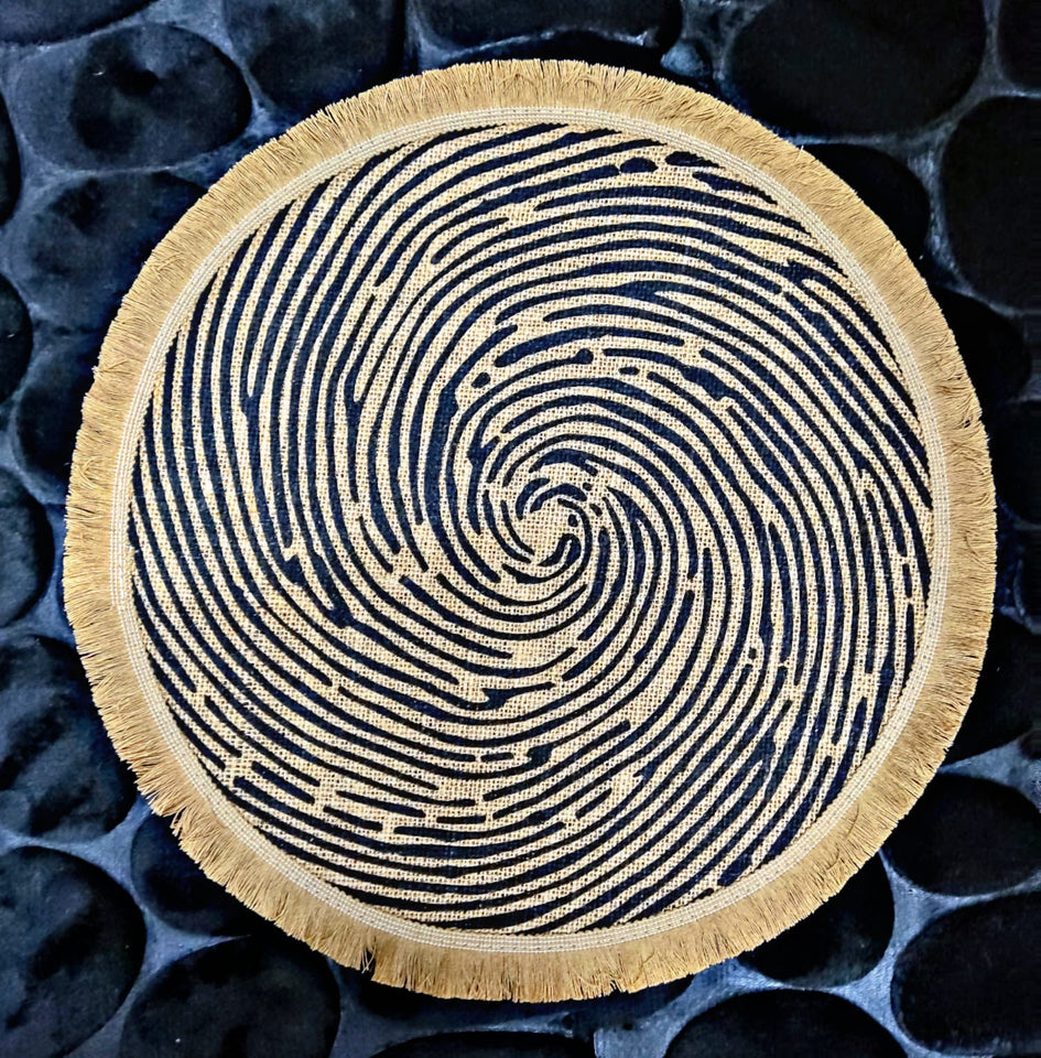 Round Placemat Table Non-Slip Jute Mats for Dining Table Decoration Accessories Kitchen Placemats Coffee Coasters Party Dinner 15x15 inh