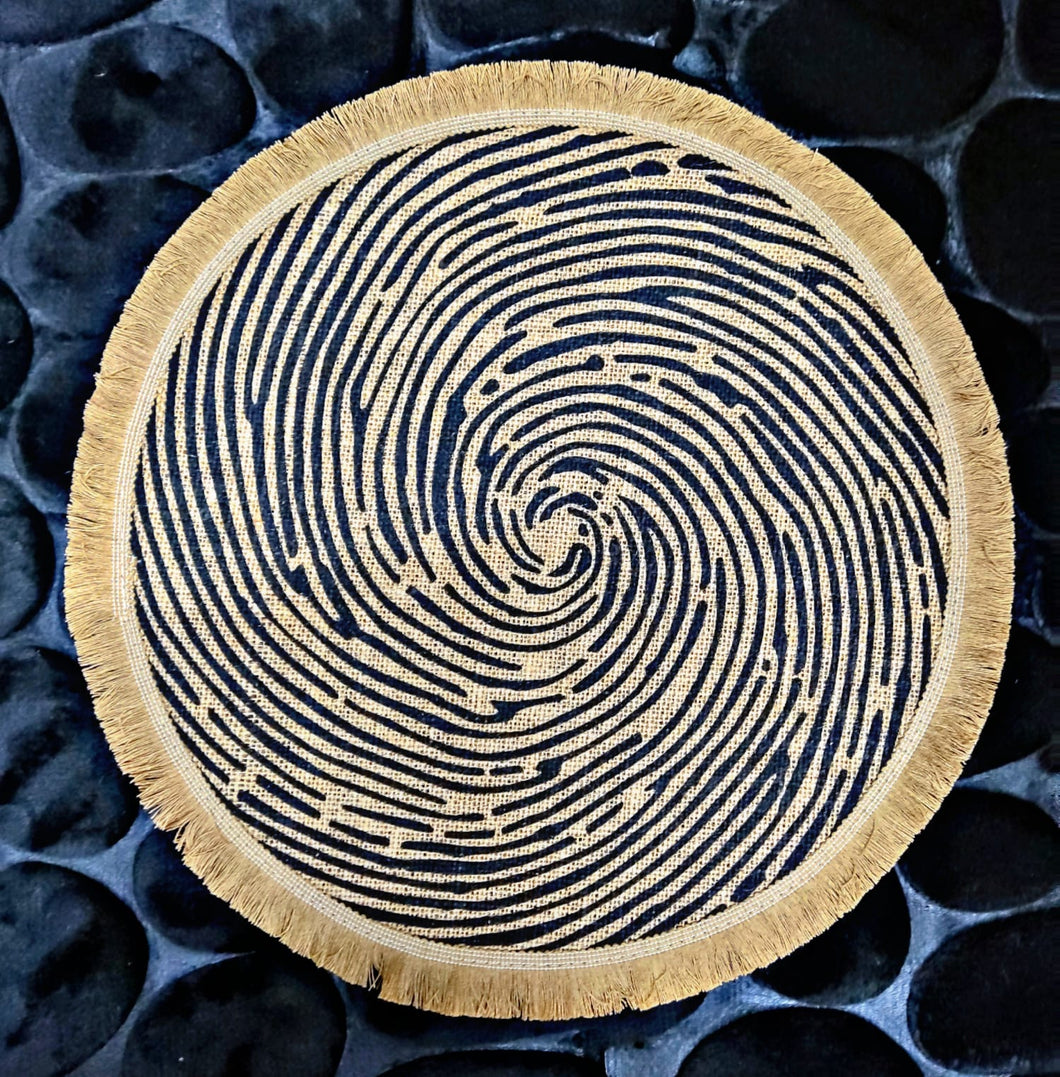 Round Placemat Table Non-Slip Jute Mats for Dining Table Decoration Accessories Kitchen Placemats Coffee Coasters Party Dinner 15x15 inh
