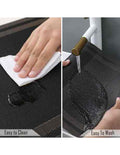7 Pcs Dining Table Mat & Runner Set – Washable, Heat Resistant (Black & Golden) HZ BEDDING