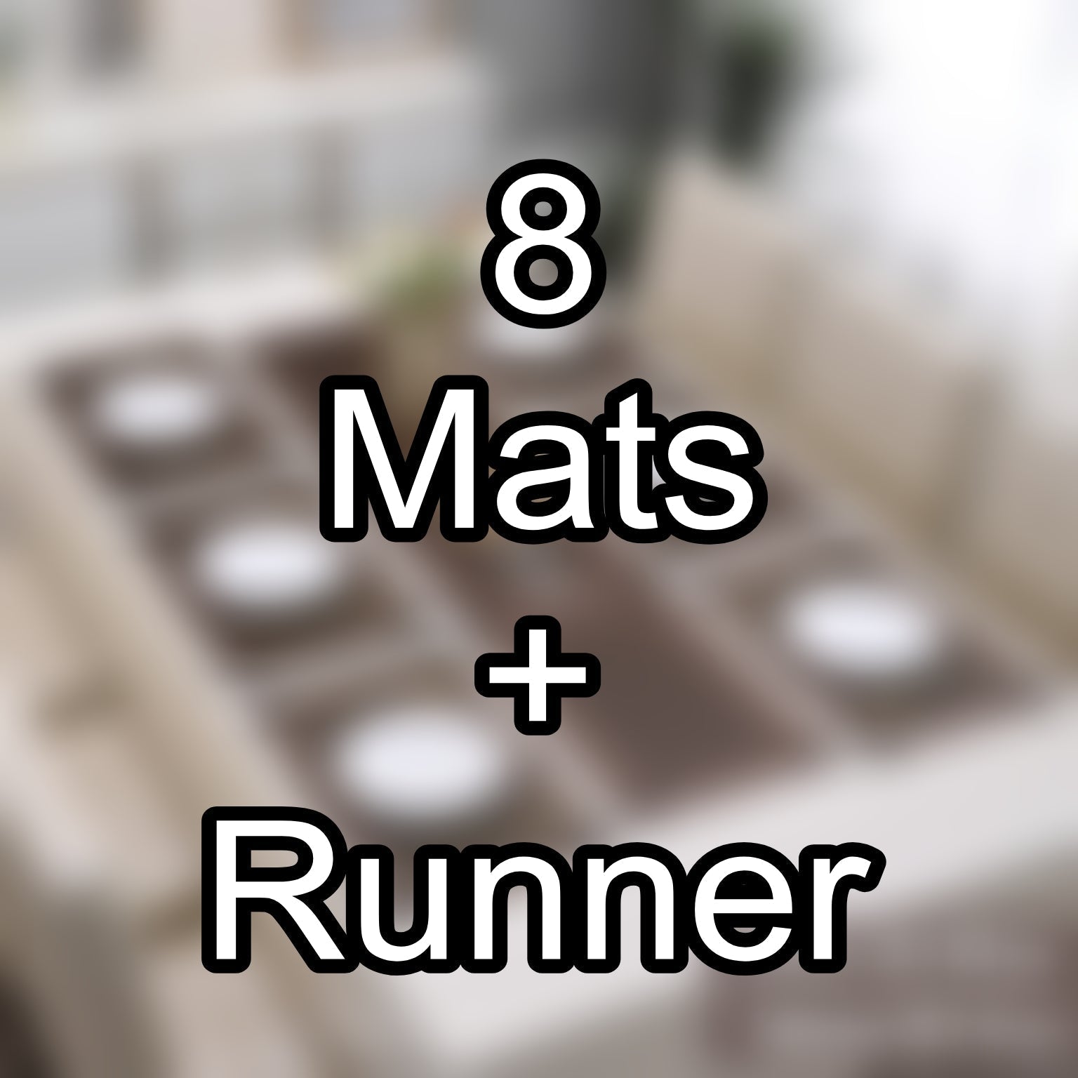 7 Pcs Dining Table Mat & Runner Set – Washable, Heat Resistant (Grey Boder) HZ BEDDING