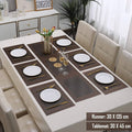 7 Pcs Dining Table Mat & Runner Set – Washable, Heat Resistant New Brown HZ BEDDING