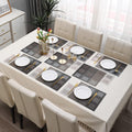 7 Pcs Dining Table Mat & Runner Set – Washable, Heat Resistant New Design HZ BEDDING