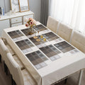 7 Pcs Dining Table Mat & Runner Set – Washable, Heat Resistant New Design HZ BEDDING