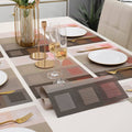 7 Pcs Dining Table Mat & Runner Set – Washable, Heat Resistant New Design A HZ BEDDING