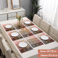 7 Pcs Dining Table Mat & Runner Set – Washable, Heat Resistant New Design A HZ BEDDING