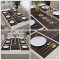7 Pcs Dining Table Mat & Runner Set – Washable, Heat Resistant New Design B HZ BEDDING