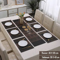 7 Pcs Dining Table Mat & Runner Set – Washable, Heat Resistant New Design B HZ BEDDING