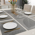 7 Pcs Dining Table Mat & Runner Set – Washable, Heat Resistant New Leaf HZ BEDDING