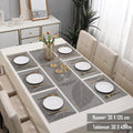 7 Pcs Dining Table Mat & Runner Set – Washable, Heat Resistant New Leaf HZ BEDDING