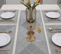 7 Pcs Dining Table Mat & Runner Set – Washable, Heat Resistant New Leaf Design HZ BEDDING