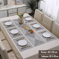 7 Pcs Dining Table Mat & Runner Set – Washable, Heat Resistant New Leaf Design HZ BEDDING