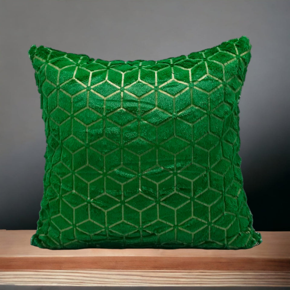 Solid Plush Luxury Pillowcase Creative Rhombus Geometry Pattern Sofa Decorative Cushion Covers Fashion Plaids Pillows Decor Home 17x17 inch