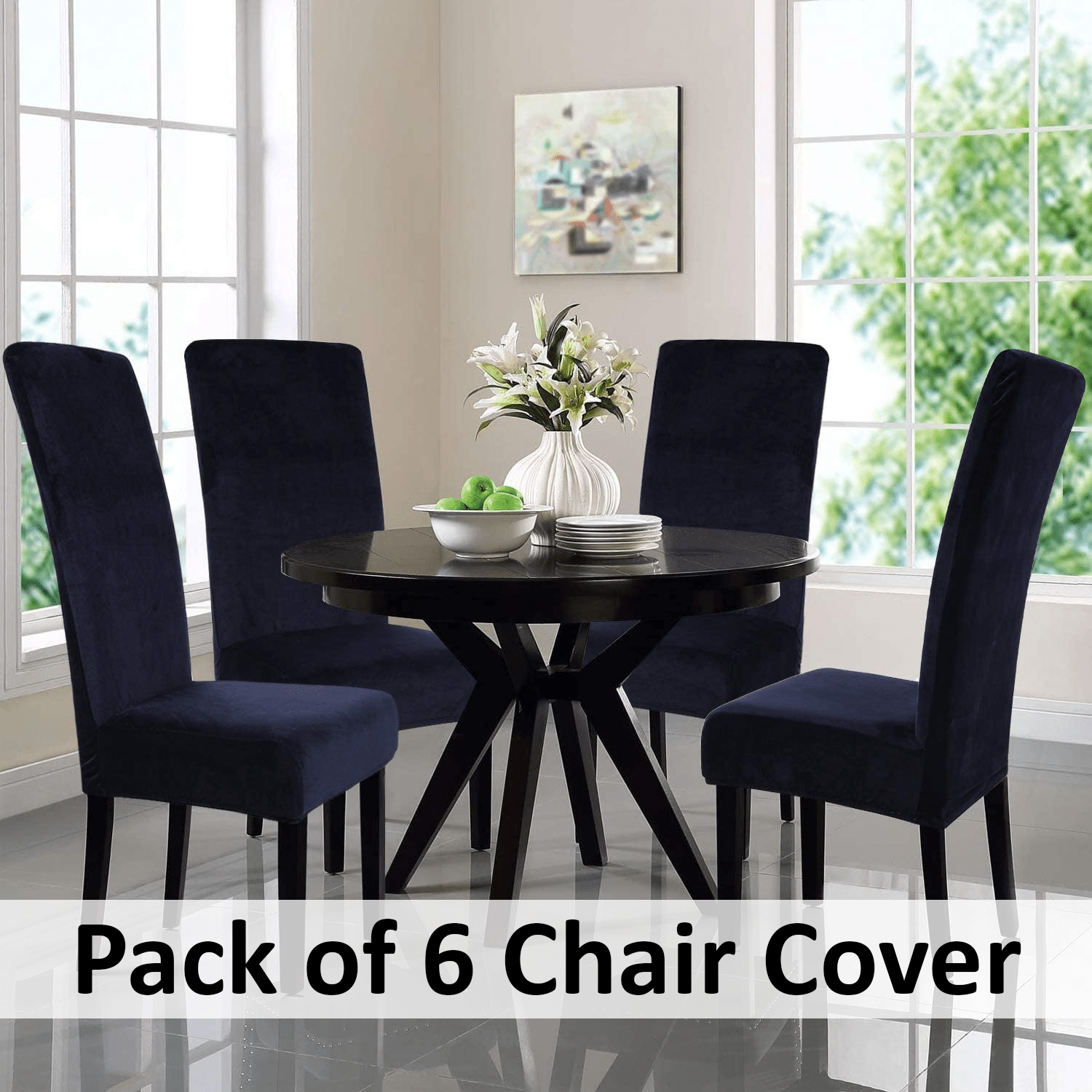 8 seater Dining Chair Cover Set Elastic Fitted HZ BEDDING