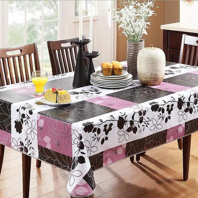 6 Seater Table Cover with beautiful White Lace HZ BEDDING