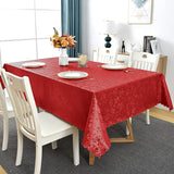 4 6 & 8 Seater Golden Color Tablecloth with beautiful Spill-Proof Table Cloth in Washable Oil Proof anti-scalding Pvc Vinyl Table Cover Decoration for Kitchen Dining