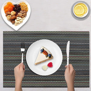 Set of 2/4/6/8pcs Pvc Placemats, Woven Placemats For Dining Table heat Resistant Placemats, Washable Stain Resistant Easy To Clean, Home Kitchen Dining Table Decor