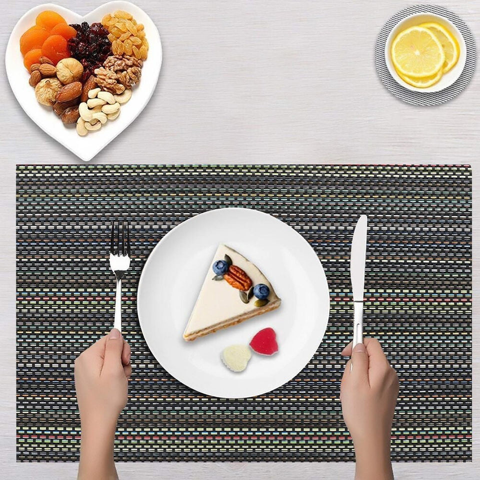 Set of 2/4/6/8pcs Pvc Placemats, Woven Placemats For Dining Table heat Resistant Placemats, Washable Stain Resistant Easy To Clean, Home Kitchen Dining Table Decor