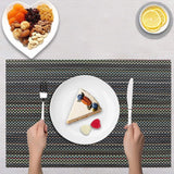 Set of 2/4/6/8pcs Pvc Placemats, Woven Placemats For Dining Table heat Resistant Placemats, Washable Stain Resistant Easy To Clean, Home Kitchen Dining Table Decor