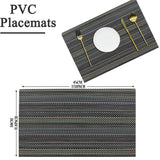 Set of 2/4/6/8pcs Pvc Placemats, Woven Placemats For Dining Table heat Resistant Placemats, Washable Stain Resistant Easy To Clean, Home Kitchen Dining Table Decor