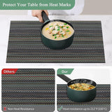 Set of 2/4/6/8pcs Pvc Placemats, Woven Placemats For Dining Table heat Resistant Placemats, Washable Stain Resistant Easy To Clean, Home Kitchen Dining Table Decor