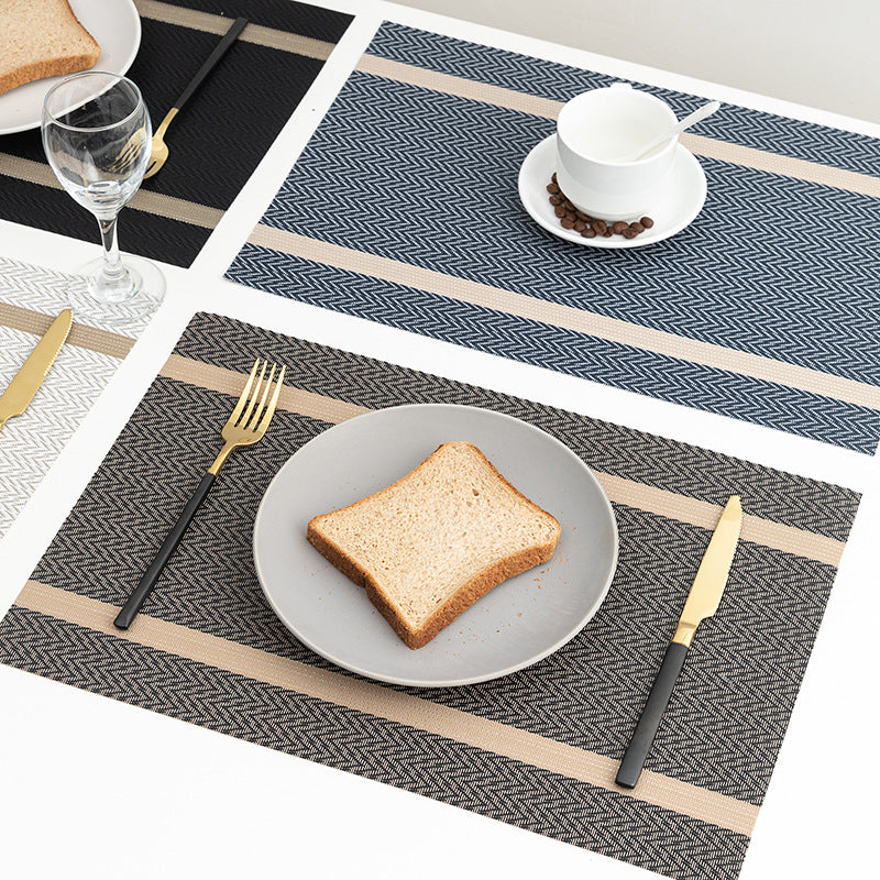 Set of 2/4/6/8pcs Pvc Placemats, Woven Placemats For Dining Table heat Resistant Placemats, Washable Stain Resistant Easy To Clean, Home Kitchen Dining Table Decor