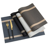 Set of 2/4/6/8pcs Pvc Placemats, Woven Placemats For Dining Table heat Resistant Placemats, Washable Stain Resistant Easy To Clean, Home Kitchen Dining Table Decor