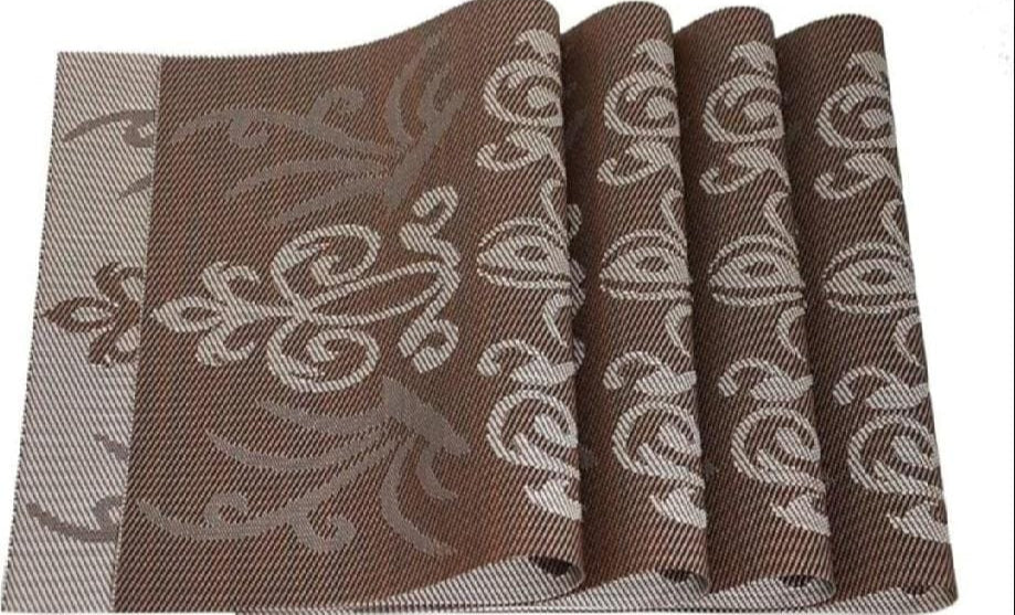 Set of 2/4/6/8pcs Pvc Placemats, Woven Placemats For Dining Table heat Resistant Placemats, Washable Stain Resistant Easy To Clean, Home Kitchen Dining Table Decor