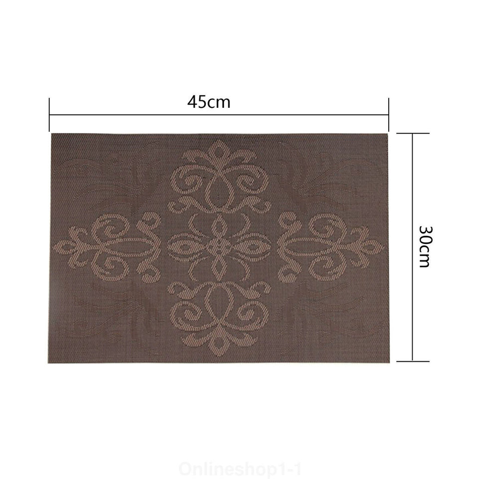 Set of 2/4/6/8pcs Pvc Placemats, Woven Placemats For Dining Table heat Resistant Placemats, Washable Stain Resistant Easy To Clean, Home Kitchen Dining Table Decor