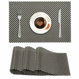 Set of 2/4/6/8pcs Pvc Placemats, Woven Placemats For Dining Table heat Resistant Placemats, Washable Stain Resistant Easy To Clean, Home Kitchen Dining Table Decor