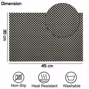 Set of 2/4/6/8pcs Pvc Placemats, Woven Placemats For Dining Table heat Resistant Placemats, Washable Stain Resistant Easy To Clean, Home Kitchen Dining Table Decor