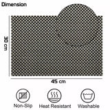 Set of 2/4/6/8pcs Pvc Placemats, Woven Placemats For Dining Table heat Resistant Placemats, Washable Stain Resistant Easy To Clean, Home Kitchen Dining Table Decor