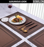 Set of 2/4/6/8pcs Pvc Placemats, Woven Placemats For Dining Table heat Resistant Placemats, Washable Stain Resistant Easy To Clean, Home Kitchen Dining Table Decor