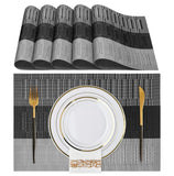 Set of 2/4/6/8pcs Pvc Placemats, Woven Placemats For Dining Table heat Resistant Placemats, Washable Stain Resistant Easy To Clean, Home Kitchen Dining Table Decor