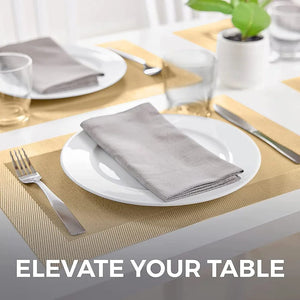 Set of 2/4/6/8pcs Pvc Placemats, Woven Placemats For Dining Table heat Resistant Placemats, Washable Stain Resistant Easy To Clean, Home Kitchen Dining Table Decor