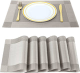 Set of 2/4/6/8pcs Pvc Placemats, Woven Placemats For Dining Table heat Resistant Placemats, Washable Stain Resistant Easy To Clean, Home Kitchen Dining Table Decor