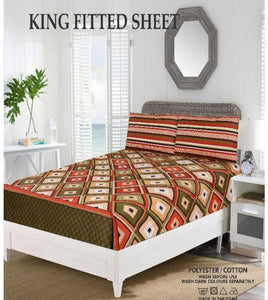 BEDSHEET KING SIZE FITTED 72 X 78+10 INCH BOX 2 PILLOWCASES SIZE 19 X 29 INCH