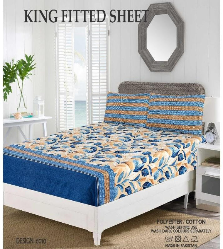 KING SIZE FITTED 72 X 78+10 INCH BOX 2 PILLOWCASES SIZE 19 X 29 INCH
