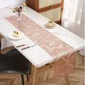 PVC Hollow Table Runner Non-slip Leaf Decorative Table Mats Placemat for Home Party Kitchen Dining Wedding Decor (180CM X 35CM) golden copper Silver HZ BEDDING