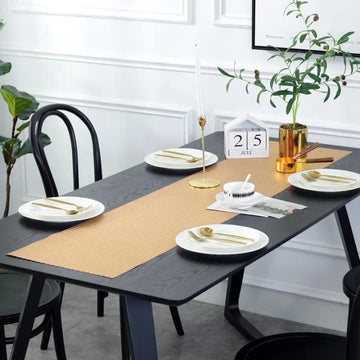 5 Feet New Table Runner Non-slip Decorative PVC Table Mats Placemat Protective Heat Resistant Mats for Home Party Kitchen Dining Wedding Decor (Copy)