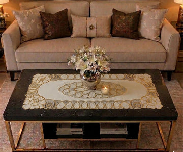 Intricate  Table Runner 16×33 Inch – Elegant  Center & Dining Table | HZ Bedding