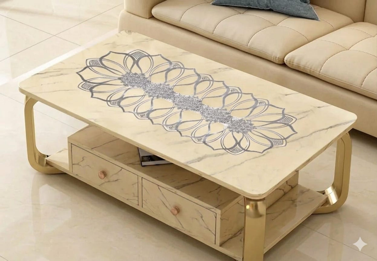 Lotus Vinyl Table Runner 16×33 Inch – Elegant  Center & Dining Table Runner  | HZ Bedding HZ BEDDING